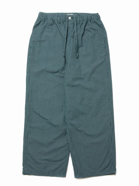 COOTIE Garment Dyed Ripstop Check クーティーM COOTIE PRODUCTIONS / Garment Dyed Ripstop Check Easy Pants -Green-