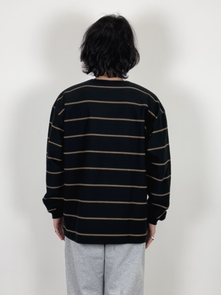 ラディアル  ウールシャツ　カスリ刺子　黒Ｌ　ロカビリー　ルード