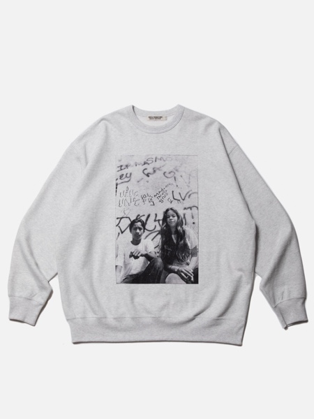 COOTIE / Print Crewneck Sweatshirt  Oatmeal