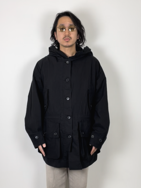 COOTIE / Garment Dyed Utility Over Coat -Black-