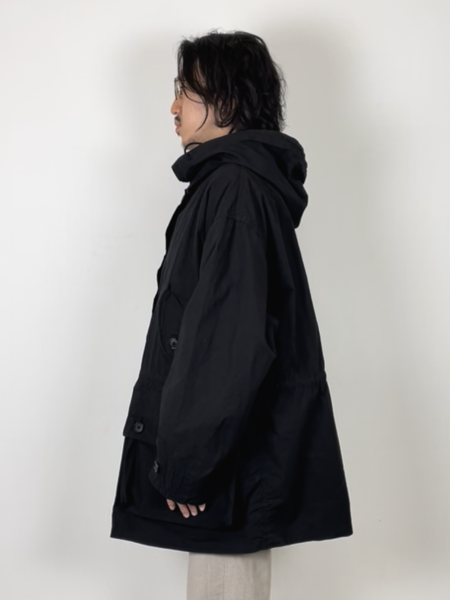 COOTIE / Garment Dyed Utility Over Coat -Black-