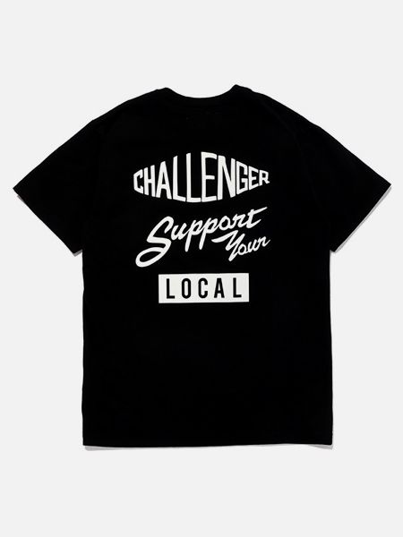 CHALLENGER SUPPORT TEE BLACK Tシャツ