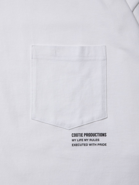 COOTIE / Open End Yarn Error Fit L/S Tee -White-