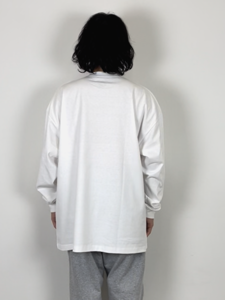 COOTIE / Open End Yarn Error Fit L/S Tee -White-