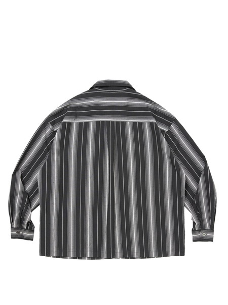 COOTIE PRODUCTIONS / Dobby Chain Stripe L/S Cavana Shirt -Black-