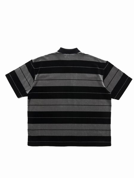 COOTIE PRODUCTIONS / Velour Border S/S Polo -Black-