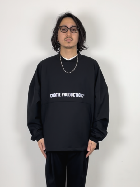 COOTIE / Polyester Twill Football L/S Tee -Black-