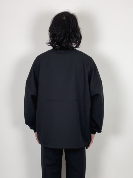 COOTIE / Polyester Twill Football L/S Tee -Black-