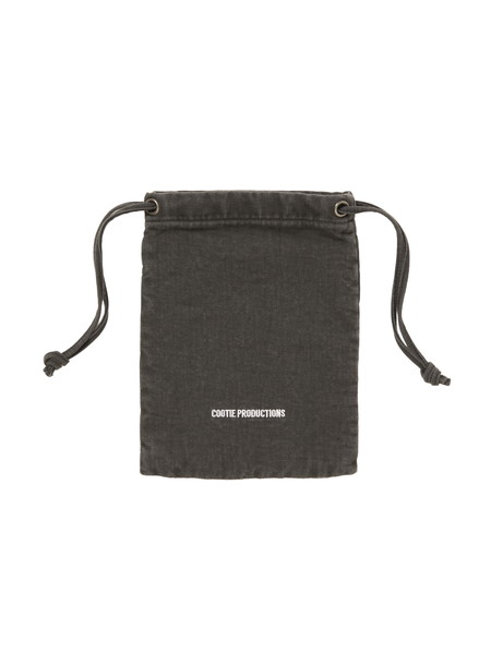COOTIE PRODUCTIONS 巾着バッグ ブラック　CTE-25A549 COOTIE PRODUCTIONS / Color Denim Drawstring Bag -Black-