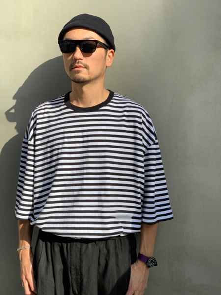 COOTIE クーティー 2023S/S Border Tee (BROWN)