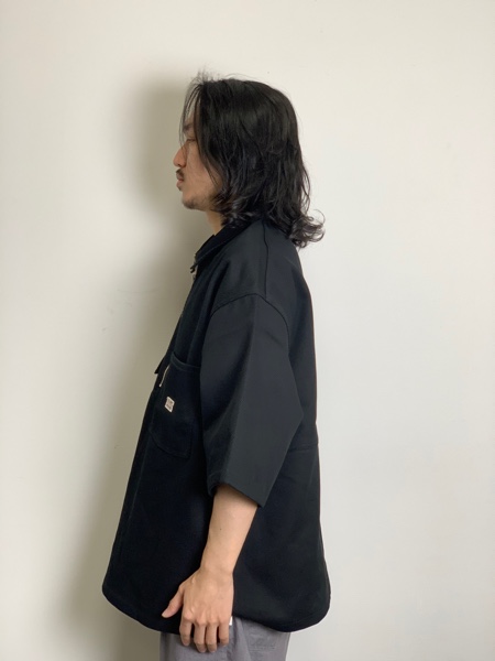 COOTIE / Kersey Pullover S/S Work Jacket -Black-