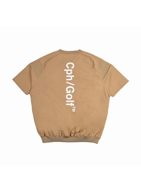 Captains Helm Golf / LIGHT WEIGHT SS ZIP PULLOVER -Beige-