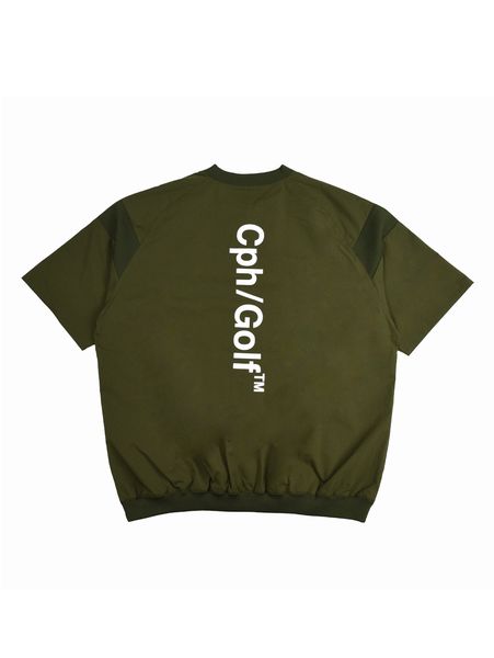 Captains Helm Golf / LIGHT WEIGHT SS ZIP PULLOVER -Olive-
