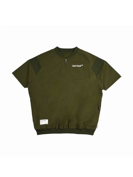 Captains Helm Golf / LIGHT WEIGHT SS ZIP PULLOVER -Olive- Captains Helm Golf / LIGHT WEIGHT SS ZIP PULLOVER -Olive-