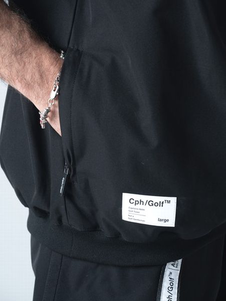 Captains Helm Golf / LIGHT WEIGHT SS ZIP PULLOVER -Black-