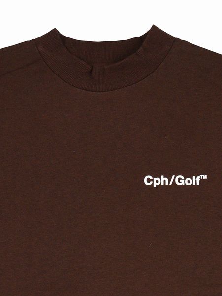 タグ付 Cph/Golf CAPTAINS HELM GOLF モックネック Captains Helm Golf / GENTLEMAN HALF MOCK NECK TEE -Brown-