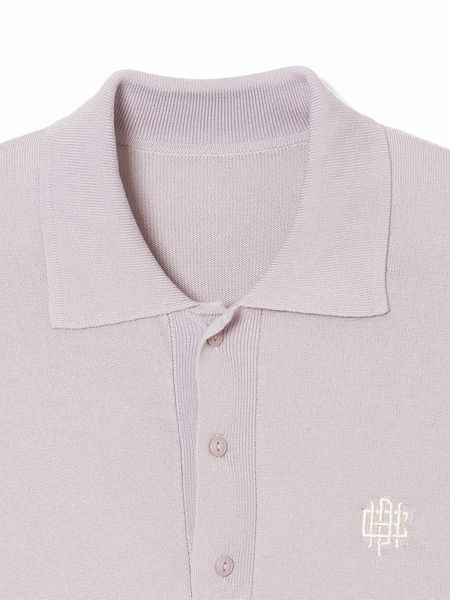 Captains Helm Golf / 【WOMENS】OVERLAP LOGO JAQUARD KNIT POLO -Purple-