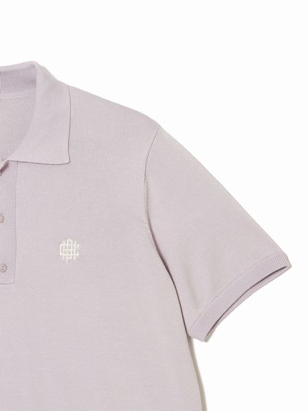 Captains Helm Golf / 【WOMENS】OVERLAP LOGO JAQUARD KNIT POLO -Purple-