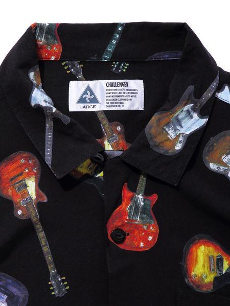 CHALLENGER RAYON GUITAR FULL COLOR シャツ M CHALLENGER RAYON GUITAR FULL COLOR シャツ M