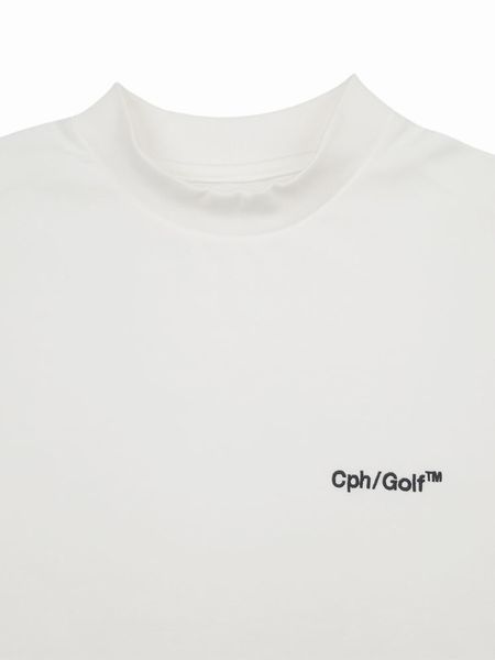 【Captains Helm Golf】 Mock Neck Logo Tee CAPTAINS HELM GOLF #MOCK NECK LOGO L/S TEE -BEIGE- – Cph/Golf™︎