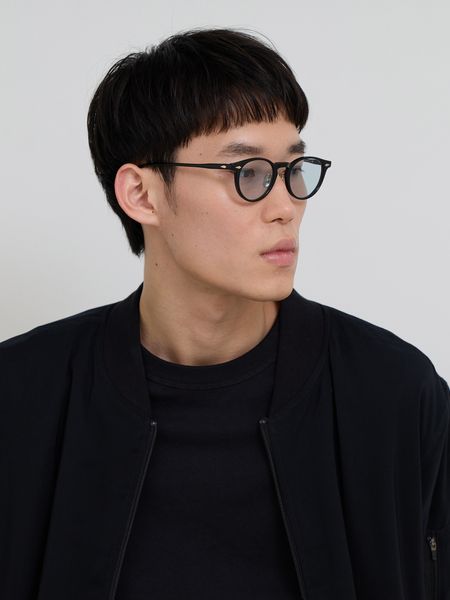 NOCHINO OPTICAL / TSUKIYOMI #9 GLOSS BLACK × AOFUJI BLUE GREY to