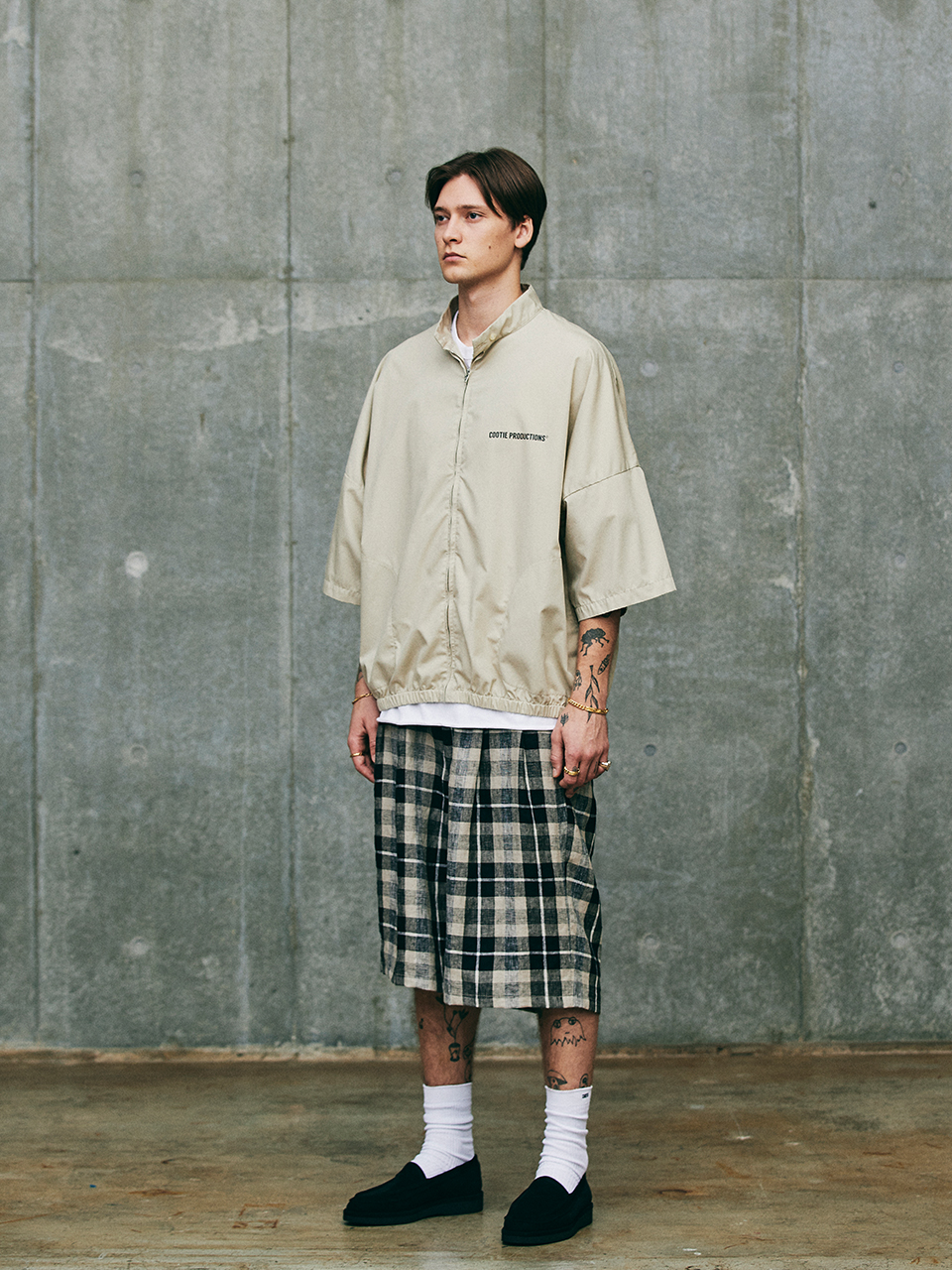 COOTIE クーティ 通販 Linen Check 2 Tuck Easy Shorts