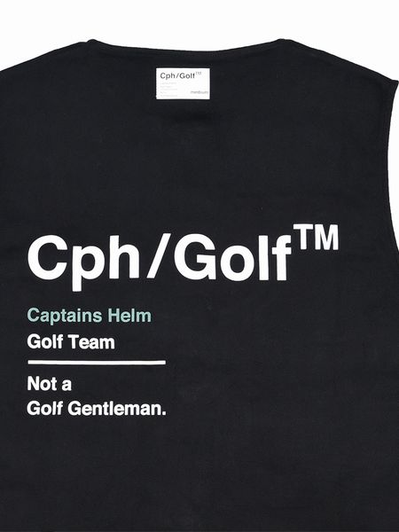 Captains Helm Golf / COTTON TRACK VEST -Black-