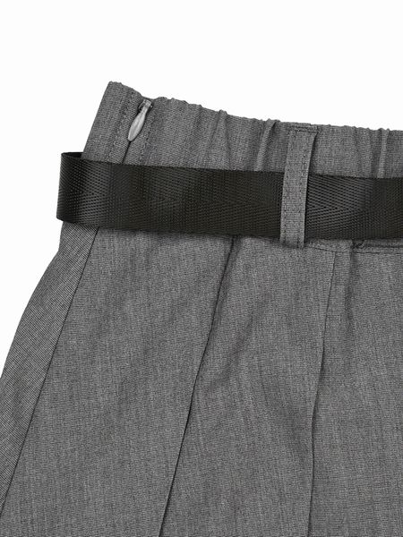 Captains Helm Golf /[WOMEN] DIGNIFIED LOGO ADJUSTABLE SKIRT -Chacoal-