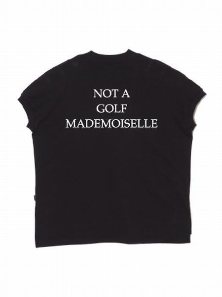 Captains Helm Golf /[WOMEN] DIGNIFIED LOGO HALF SLEEVE TEE -Black-
