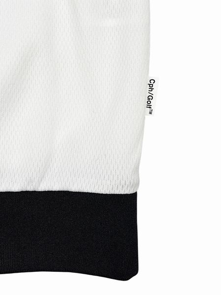 Captains Helm Golf / SLASH LOGO MESH S/S PULLOVER -White-