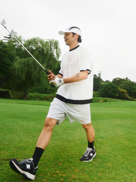 Captains Helm Golf / SLASH LOGO MESH S/S PULLOVER -White-