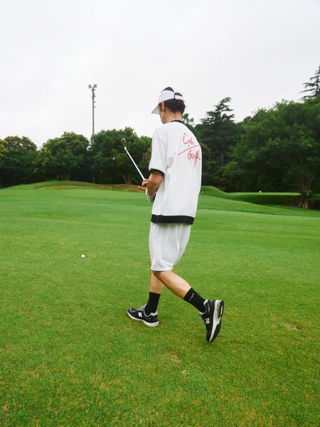 Captains Helm Golf / SLASH LOGO MESH S/S PULLOVER -White-