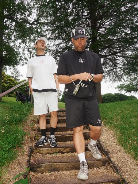 Captains Helm Golf / SLASH LOGO MESH S/S PULLOVER -White-