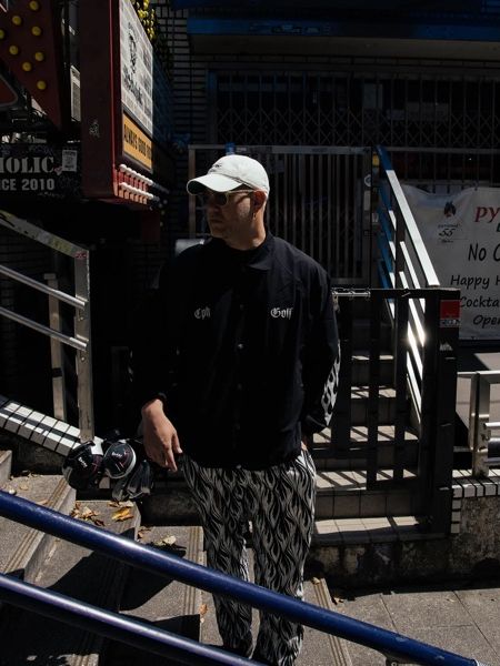 Captains Helm Golf / NASTY LOGO COACH JACKET -Black-