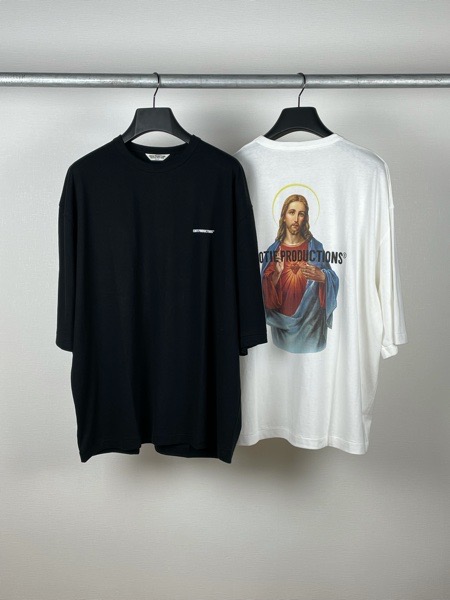 COOTIE / Print Oversized S/S Tee (JESUS) -Black-
