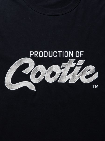 COOTIE / Embroidery Oversized L/S Tee (PRODUCTION OF COOTIE) -Black