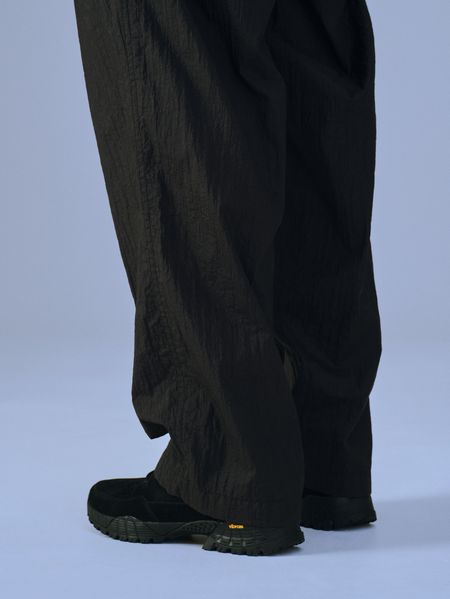 COOTIE / Shrink Nylon 2 Tuck Easy Pants -Black-
