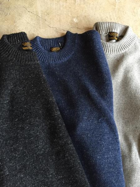 COOTIEの新作Cotton&Linen L/S Sweater入荷