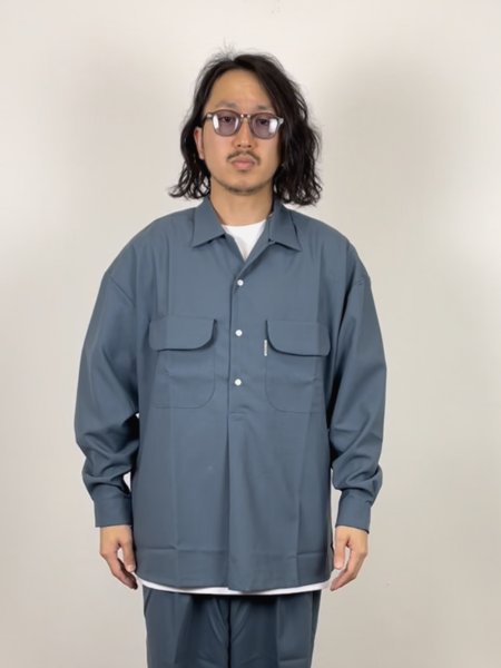 COOTIE / T/W Open Collar Pullover Shirt