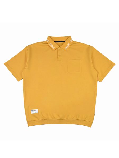 美品　Cph/ Golf CAPTAINS HELM GOLF ゴルフポロシャツ Captains Helm Golf / CLASSIC COTTON RIB POLO SHIRT -Yellow-
