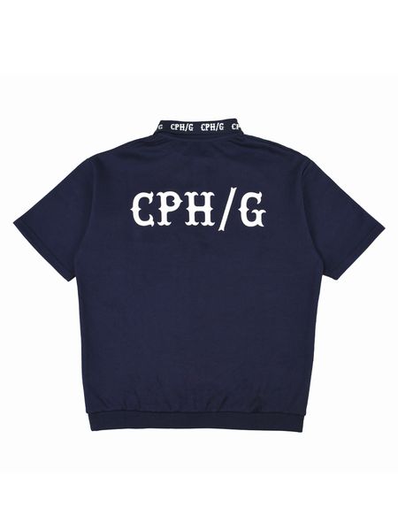 Captains Helm Golf / CLASSIC COTTON RIB POLO SHIRT -Navy-
