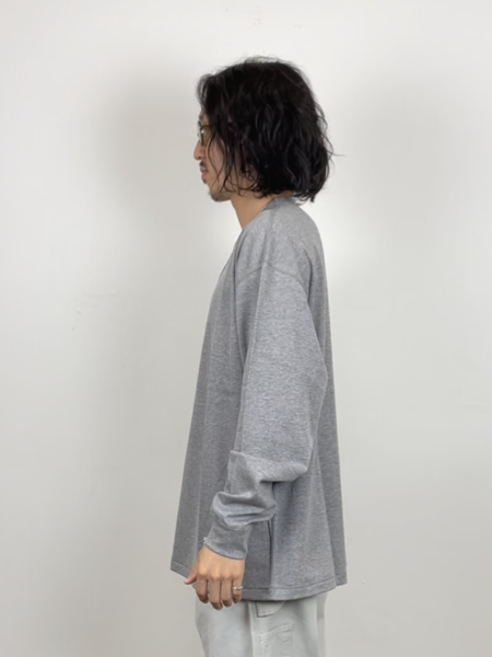 COOTIE / Compact Yarn Honeycomb L/S Tee -Ash Gray-