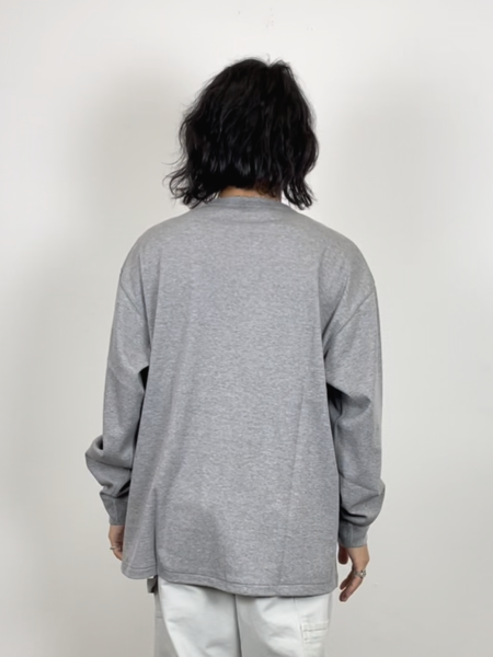 COOTIE / Compact Yarn Honeycomb L/S Tee -Ash Gray-