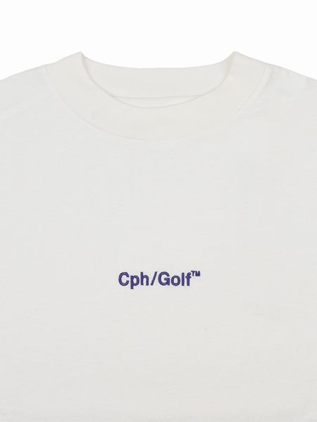 Captains Helm Golf / FIRE SLEEVE SS MOCK NECK TEE -White-