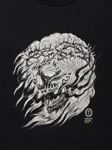 Antidote Buyers Club / Fade Wash Crewneck Sweatshirt(Skull Jesus