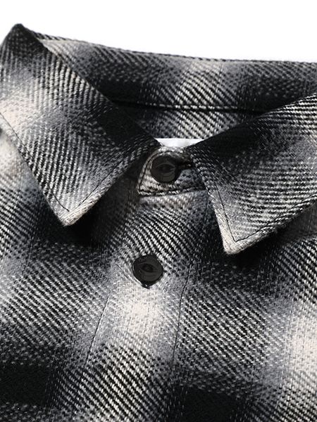 CHALLENGER / L/S CHECK WORK SHRIT -Gray-