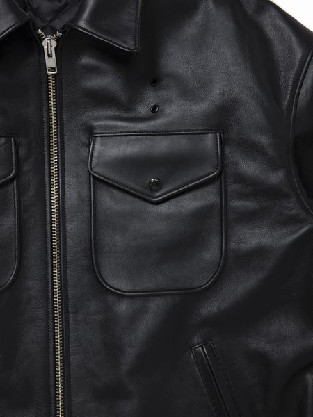 COOTIE PRODUCTIONS / Leather Policeman Jacket -Black-