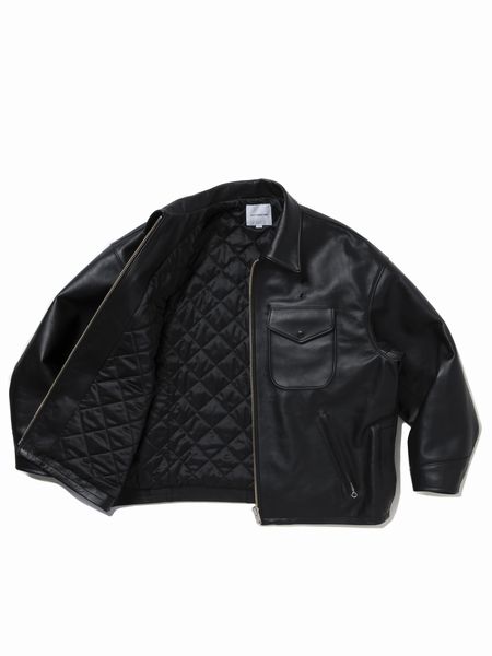 COOTIE PRODUCTIONS / Leather Policeman Jacket -Black-