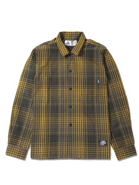 CHALLENGER CIRCLE LOGO CHECK SHIRT チェックシャツ 【Yellow 