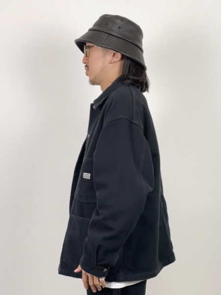 COOTIE / Napping Buffalo Cloth Coverall -Black-